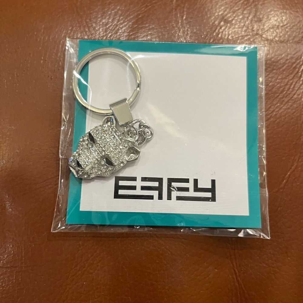 EFFY leopard head silver tone key chain - Picture 4 of 4